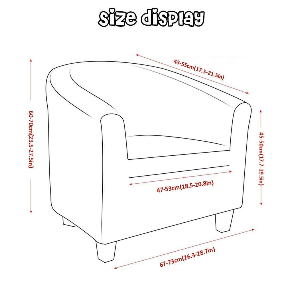 Velvet Club Chair Slipcover - Stretchable Soft Plush Armchair Cover, Non-Slip Washable Furniture Protector for Living Room, Hotel (Navy Blue) - Perfect for Home Decor, Office & Hospitality Settings