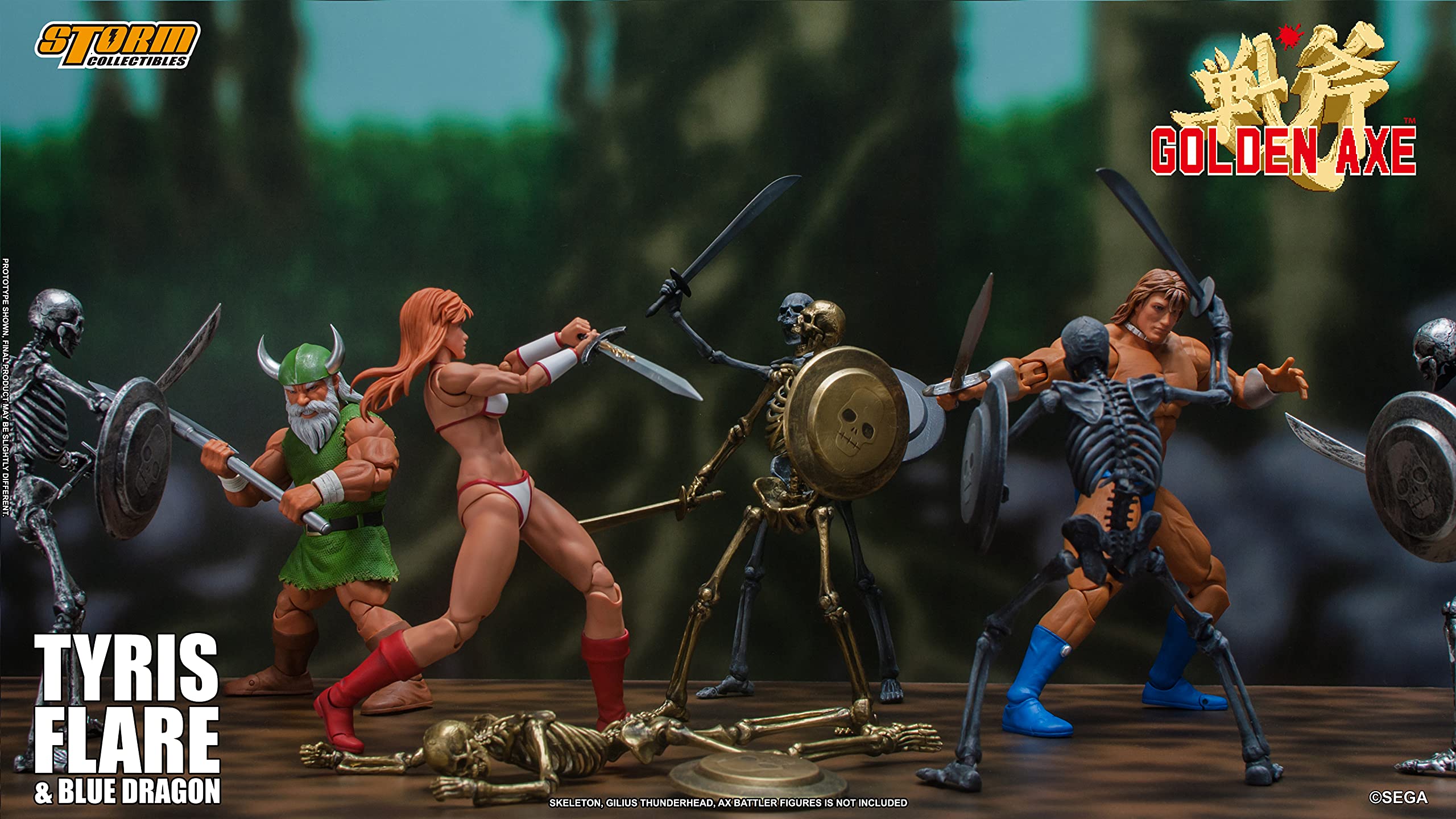 Storm Collectibles Golden Axe Tyris Flare & Blue Dragon 1/12 Scale Action Figure - Perfect for Collectors and Gaming Enthusiasts - Display for Home, Office, or Gaming Room Decor