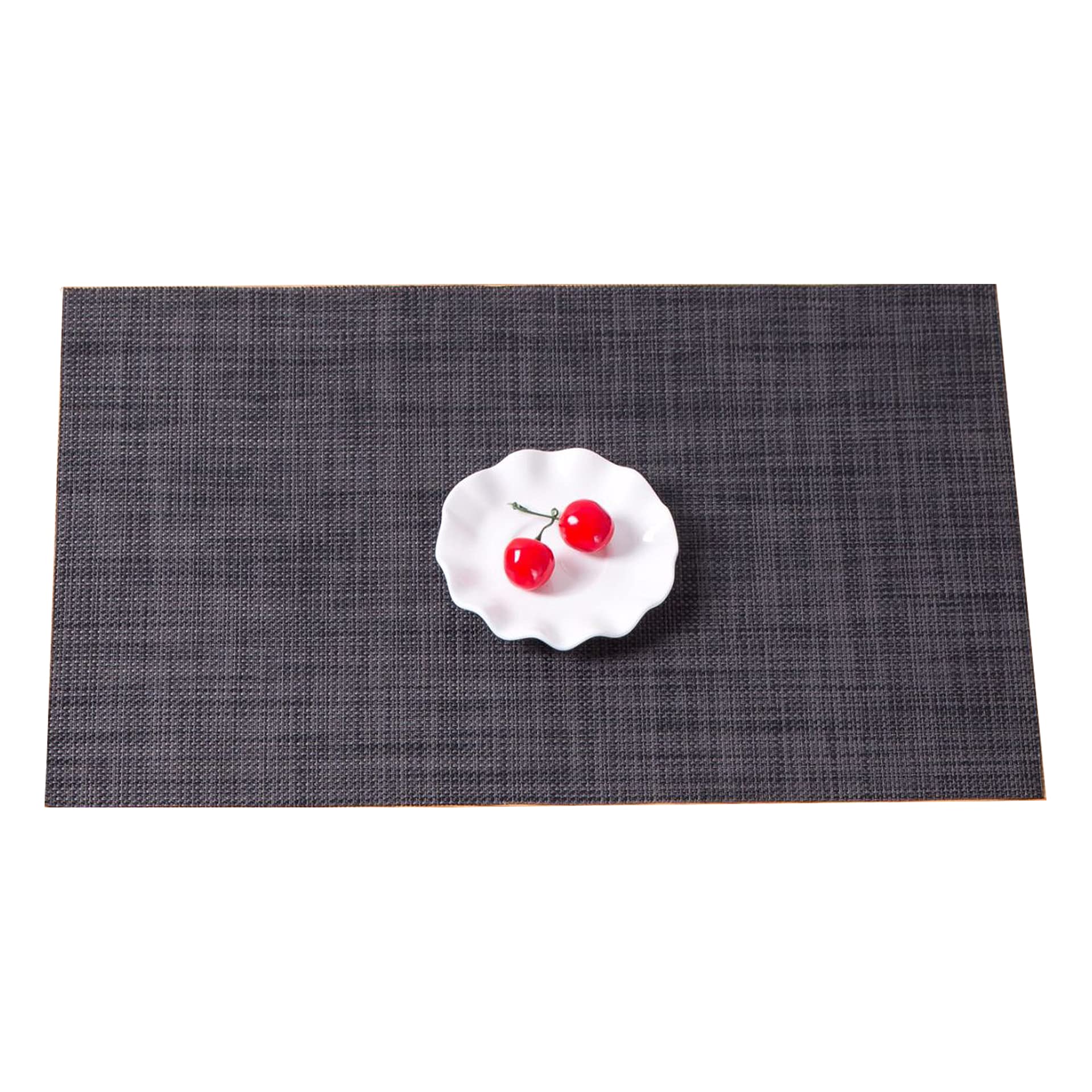 Premium Washable Vinyl Woven Placemats Set of 4 - Elegant Non-Slip Table Mats for Dining Room, Kitchen, and Outdoor Use - Waterproof & Easy to Clean Table Decor for Everyday Meals and Special Occasions