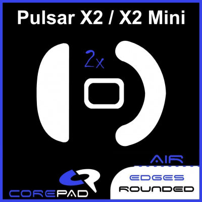 Corepad Skatez AIR Mouse Feet for Pulsar X2, X2 Mini, X2V2, X2V2 Mini, X2H, X2H Mini - Ultra Smooth Gliding for Gaming & Productivity