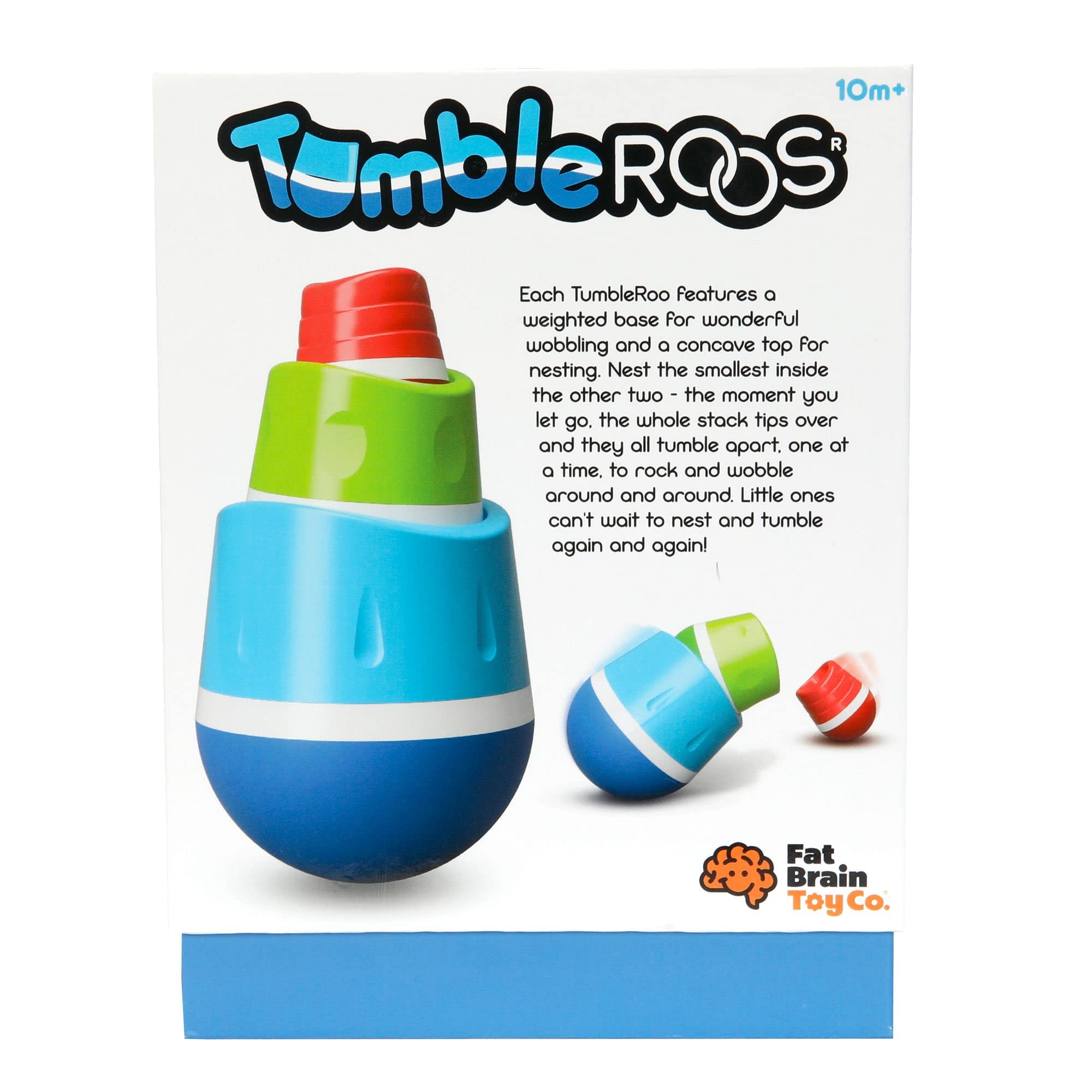 TumbleRoos Wobble Stacking Toy for Babies & Toddlers - Fine Motor Skills Development Play