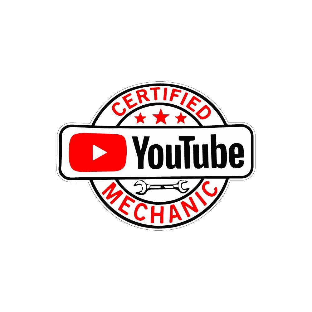 Certified YouTube Mechanic Vinyl Sticker Decal (3