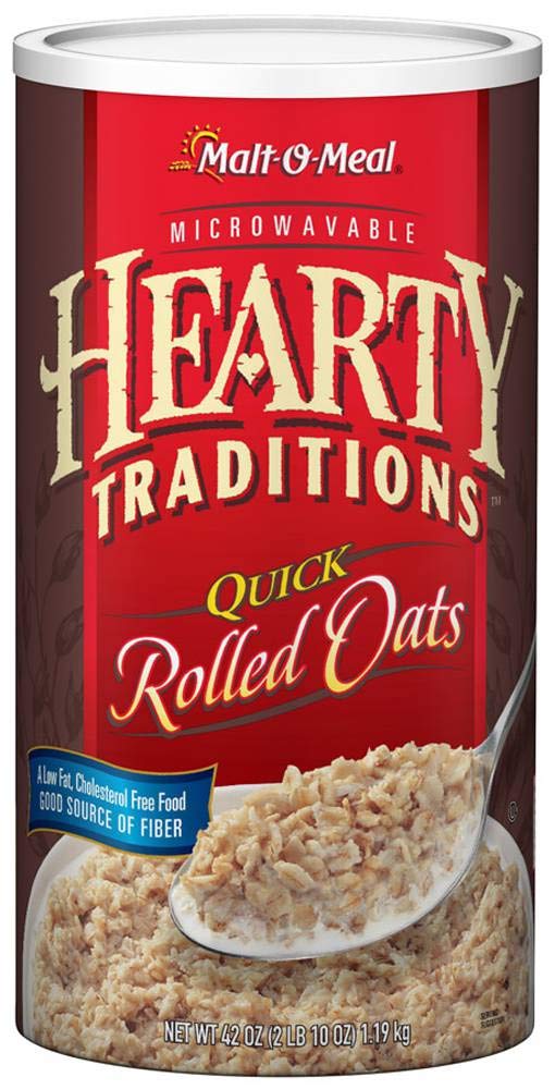 Malt-O-Meal Hearty Quick Oatmeal Cereal - 42oz Bulk Pack (12 Pack Case) - Perfect for Breakfast, Baking & Healthy Snacks