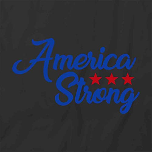 America Strong T-Shirt | Patriotic Graphic Tee for Men & Women - Black Cotton Printed T-Shirt - Perfect for 4th of July, Memorial Day & Veterans Day Celebrations