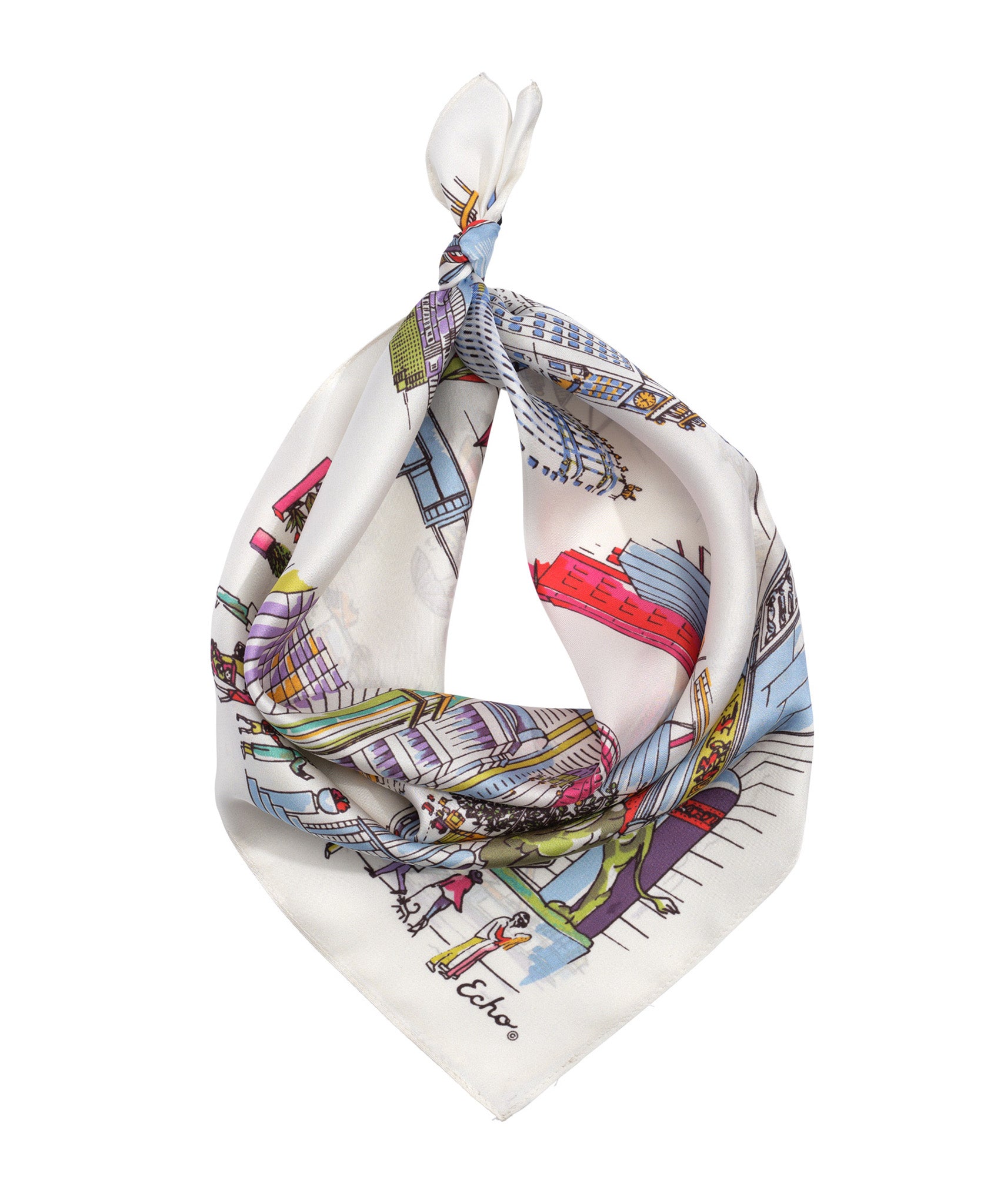Stylish City Hopping Silk Bandana Scarf - Lightweight Fashion Accessory for Women & Men - Perfect for Travel, Outdoor Activities & Everyday Wear