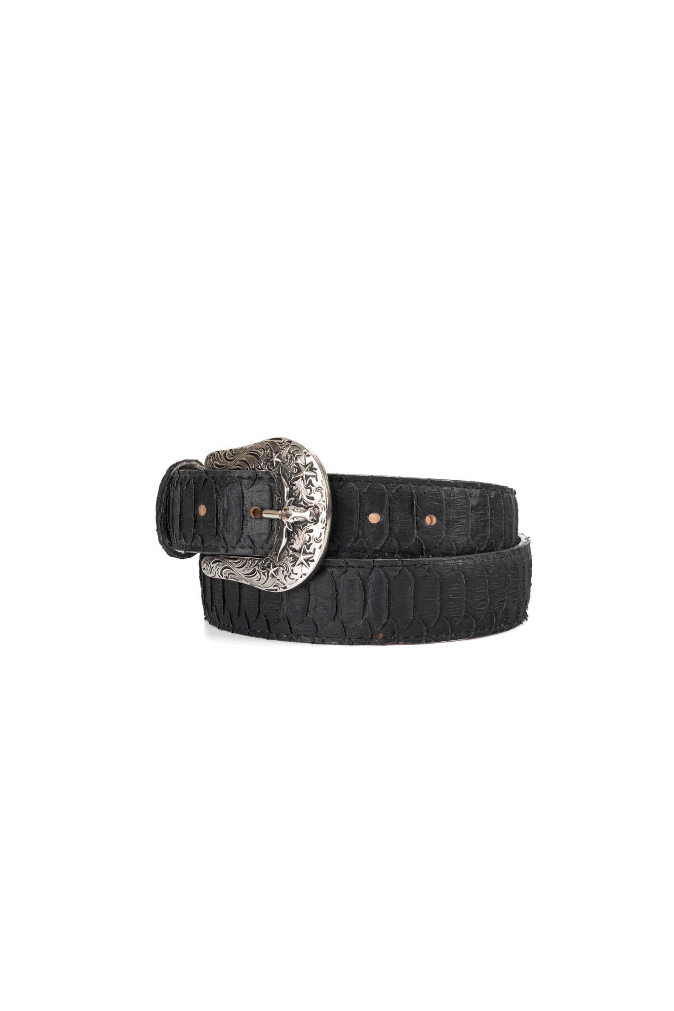 Python Longhorn X Buckle Cowboy Belt - Genuine Leather Western Belt for Men - Perfect for Rodeo, Country Music Festivals & Western Fashion Outfits