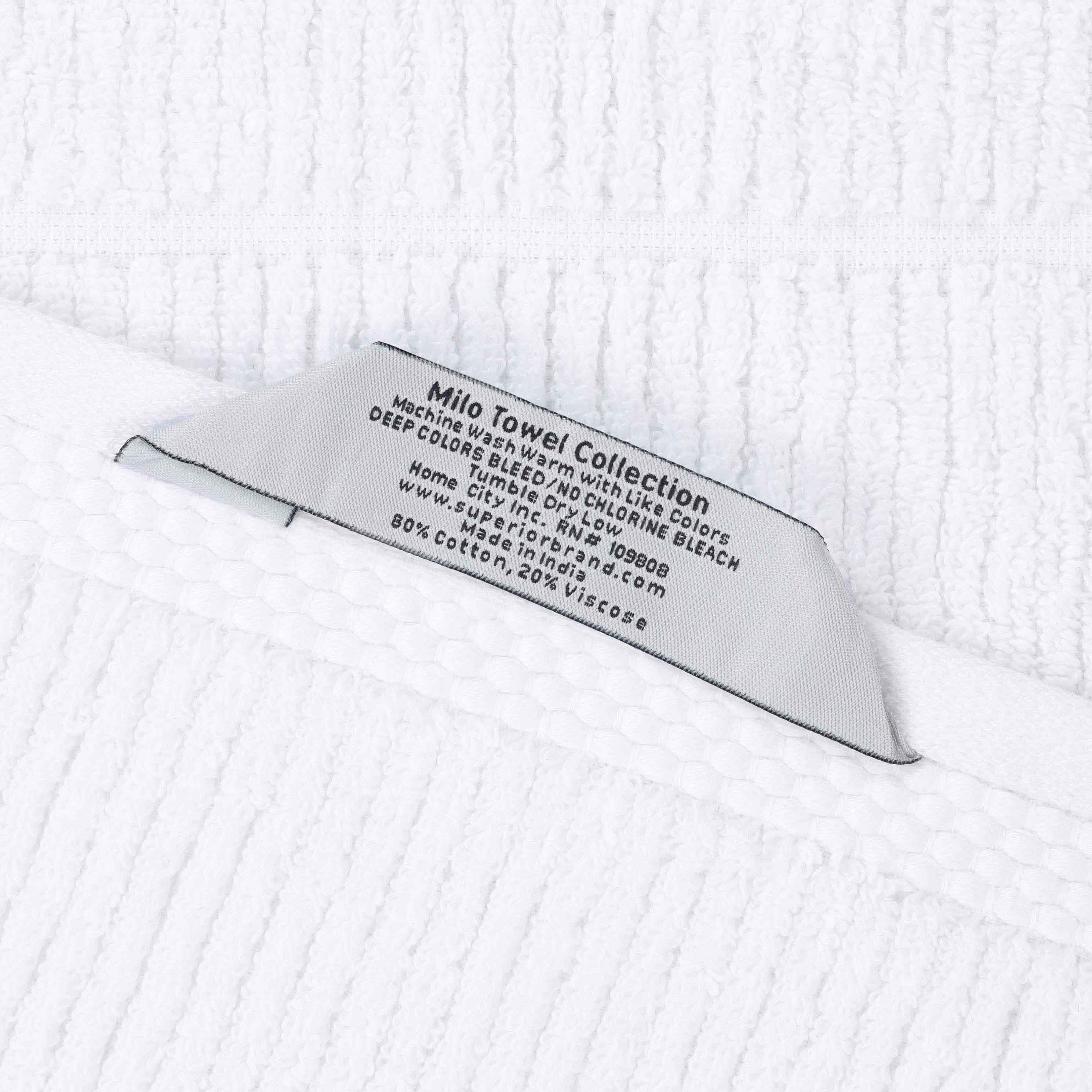 Milo Smart Twist Cotton Solid Ribbed Design Bath Sheets, Set of 2 - Ultra Soft & Absorbent Luxury Towels for Spa, Bathroom & Beach Use