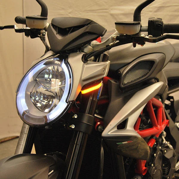 MV Agusta Brutale LED Front Turn Signals - High Visibility Motorcycle Indicators for Enhanced Safety - Perfect for Night Riding and Urban Commuting