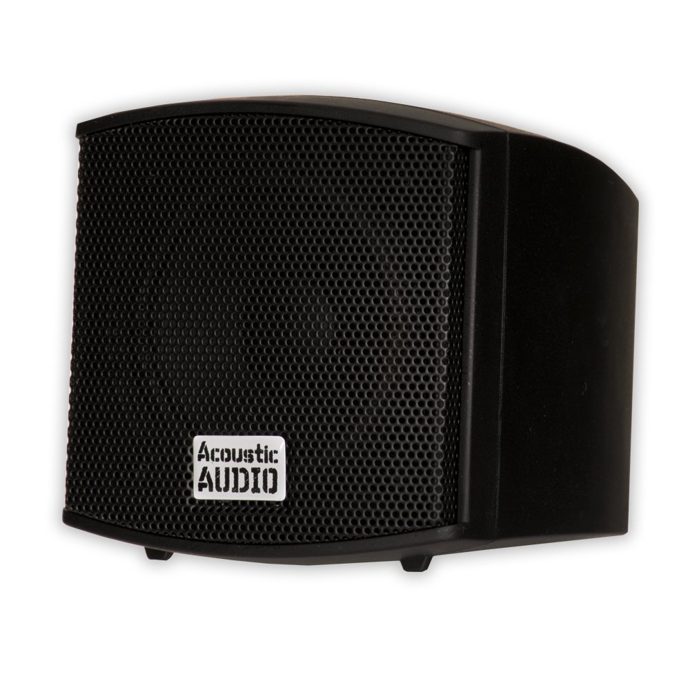 Acoustic Audio AA321B & AA32CB Wall Mountable Indoor Speakers - 7 Piece Home Theater Speaker System for Surround Sound, Movies & Music