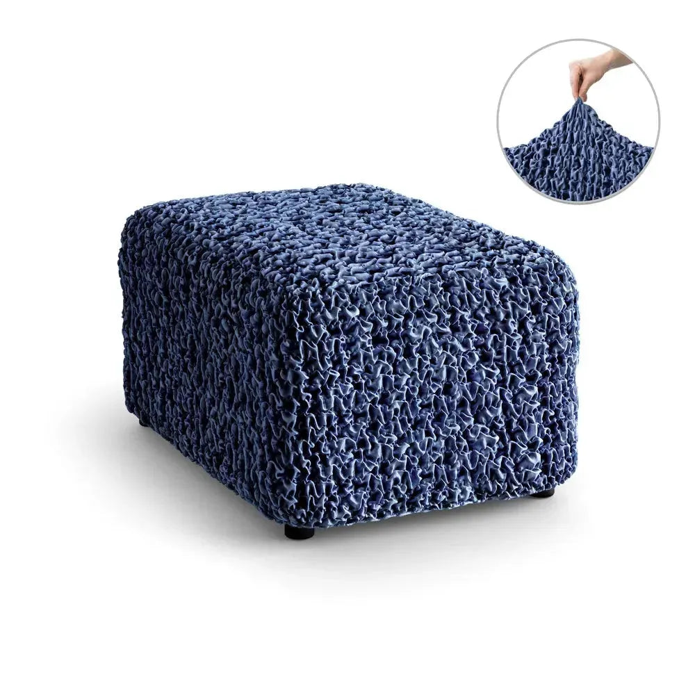 Fuco Velvet Ottoman Slipcover (Medium) - Soft Stretch Furniture Cover for Living Room, Bedroom & Office Decor