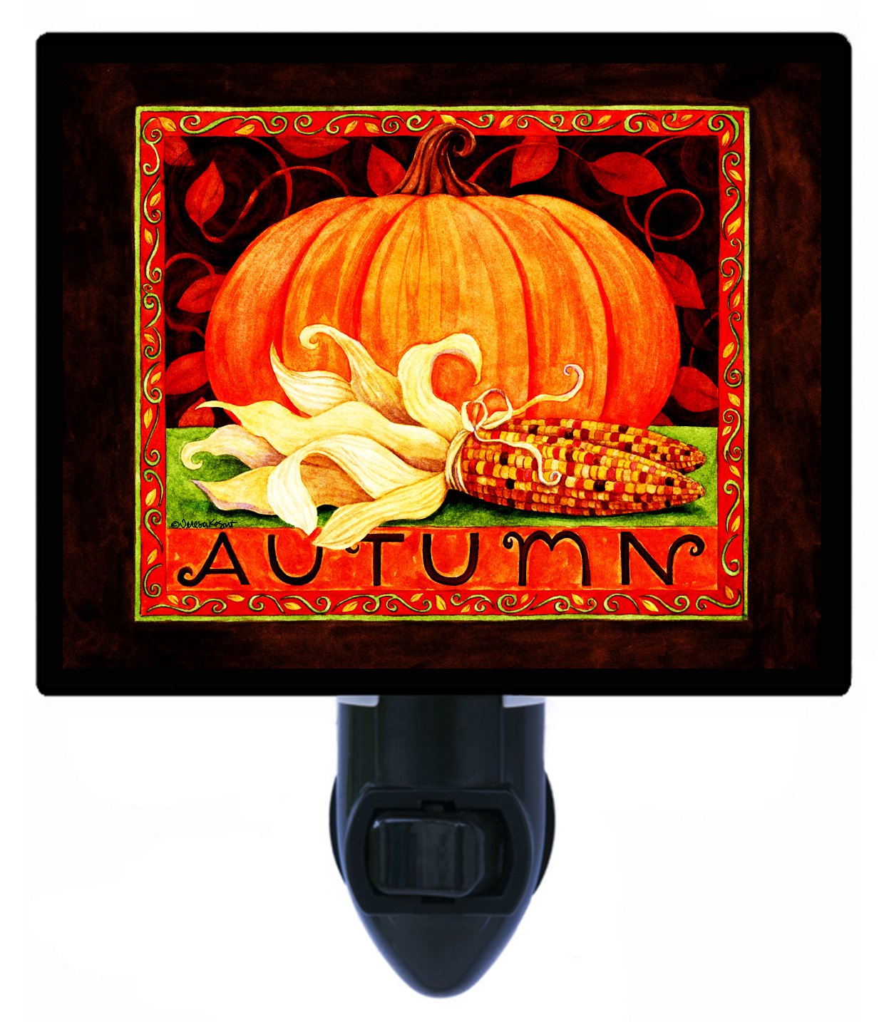 Autumn Pumpkin Night Light - Warm LED Fall Decor for Bedroom, Nursery, Halloween & Thanksgiving Ambiance