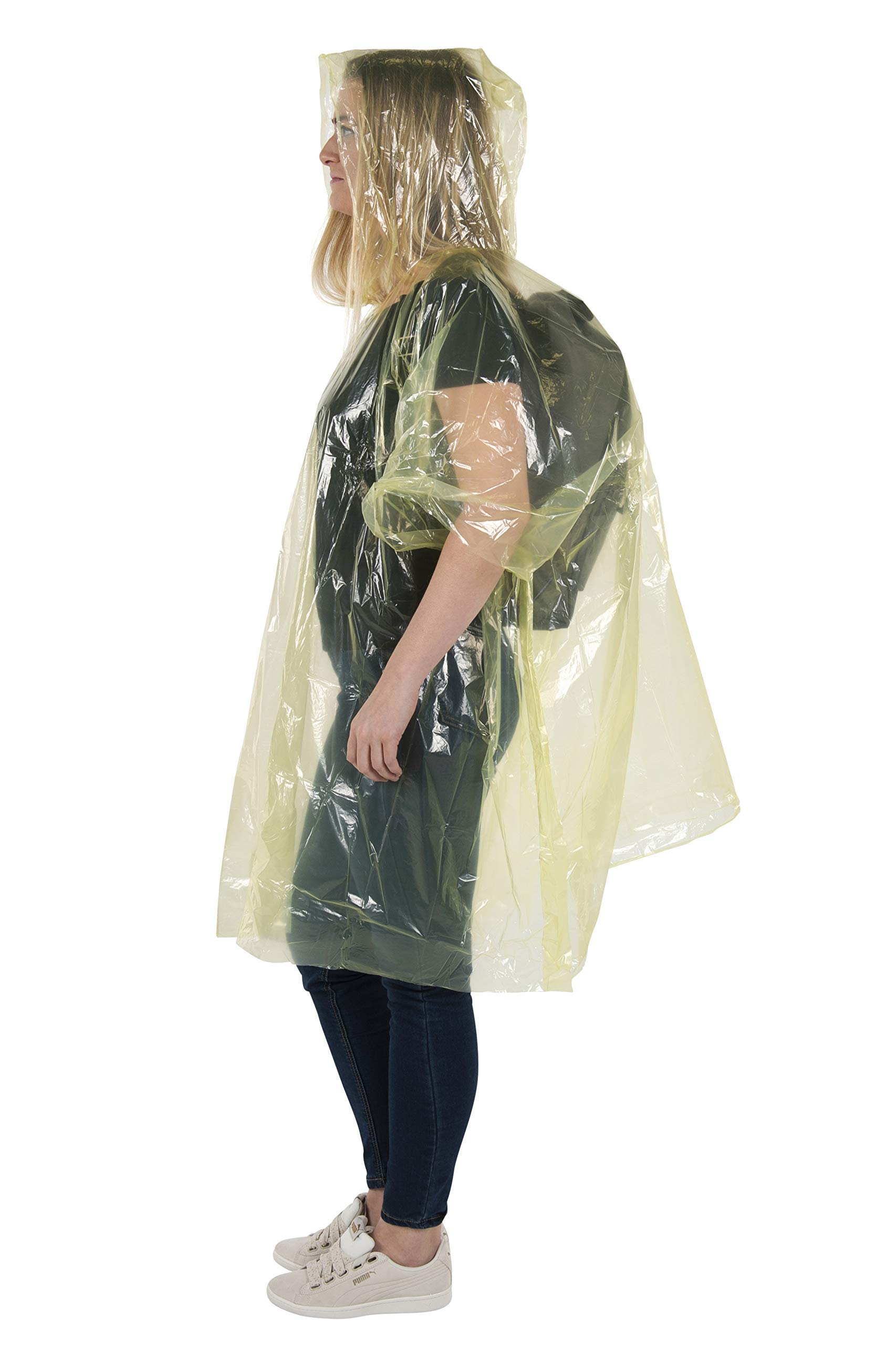 Waterproof Disposable Rain Ponchos for Adults & Teens - Bulk Pack Emergency Raincoats for Outdoor Activities, Camping, Hiking & Theme Parks - Multi Colors