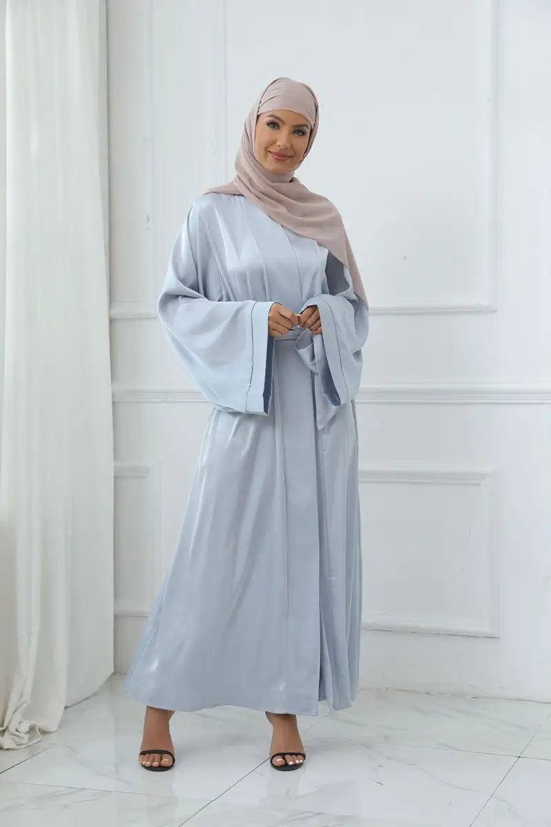 Elegant Plain Cardigan Open Abaya Dress for Women - Modest Muslim Fashion for Daily Wear & Special Occasions