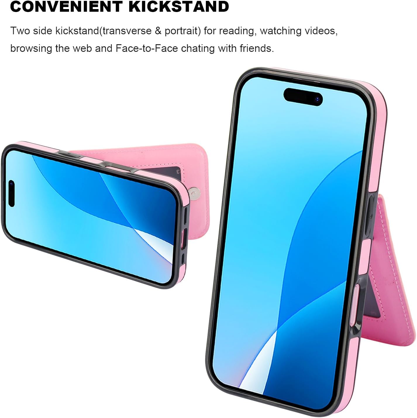 Premium Shockproof iPhone 16 Wallet Case with Credit Card Holder - Heavy Duty Dual Layer Protective Cover for 6.1