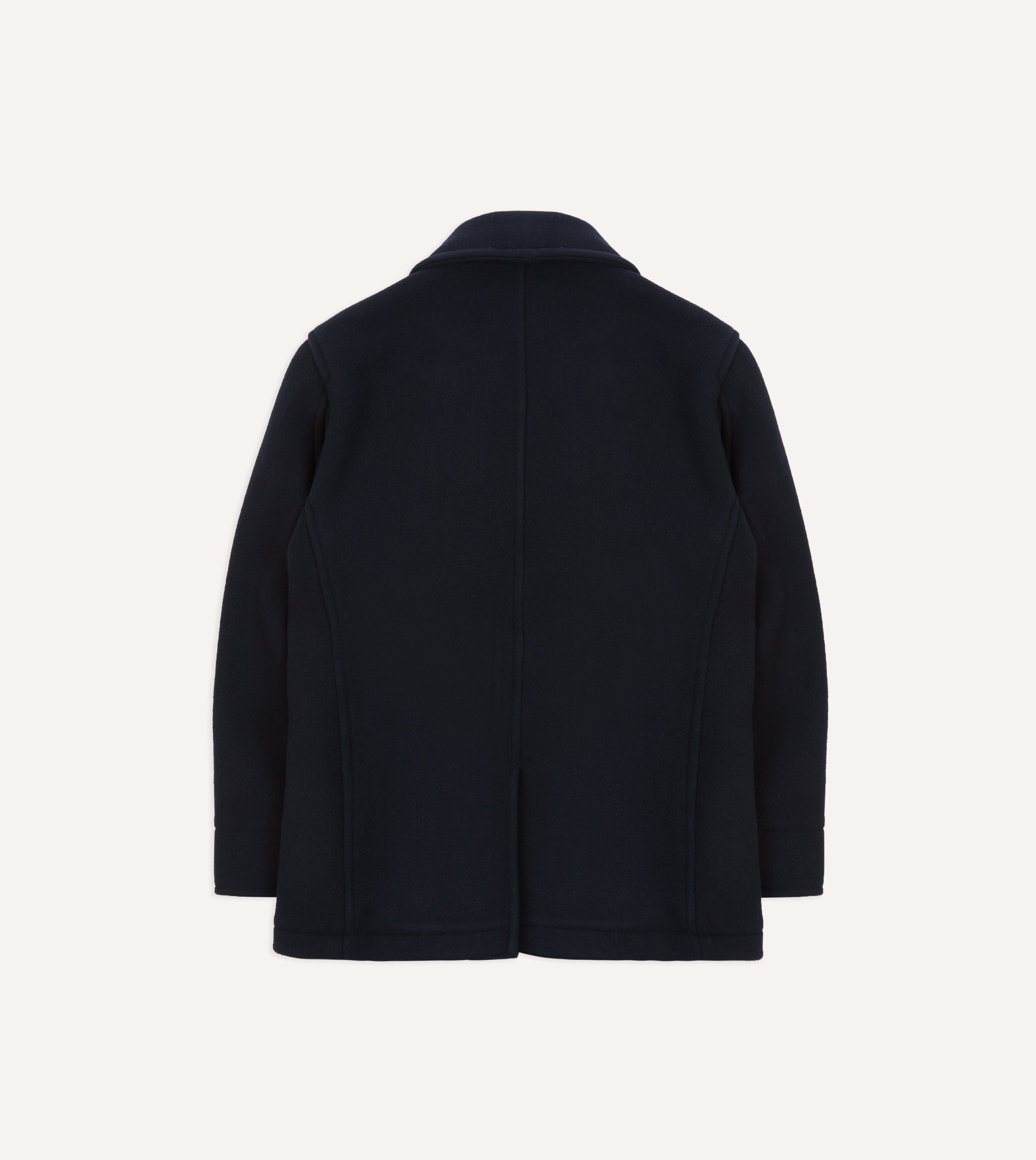 Premium Navy Blue Wool Double Breasted Peacoat Coat for Men - Classic Winter Overcoat for Formal & Casual Wear | Office, Dating, Business Occasions