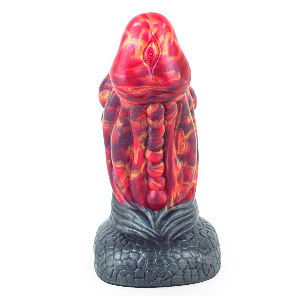 Premium Liquid Silicone Alien/Fido Dildo with Strong Suction Cup - Realistic Adult Sex Toy for Solo Play & Couples Fantasy - Waterproof, Body-Safe & Easy Clean - Perfect for BDSM, Roleplay & Sensory Exploration