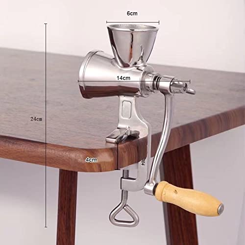 Premium Manual Grain Grinder for Corn, Coffee Beans, Nuts & Spices - Durable Stainless Steel Hand Mill for Fresh Flour & Powder - Perfect for Home Baking, Camping & Off-Grid Cooking