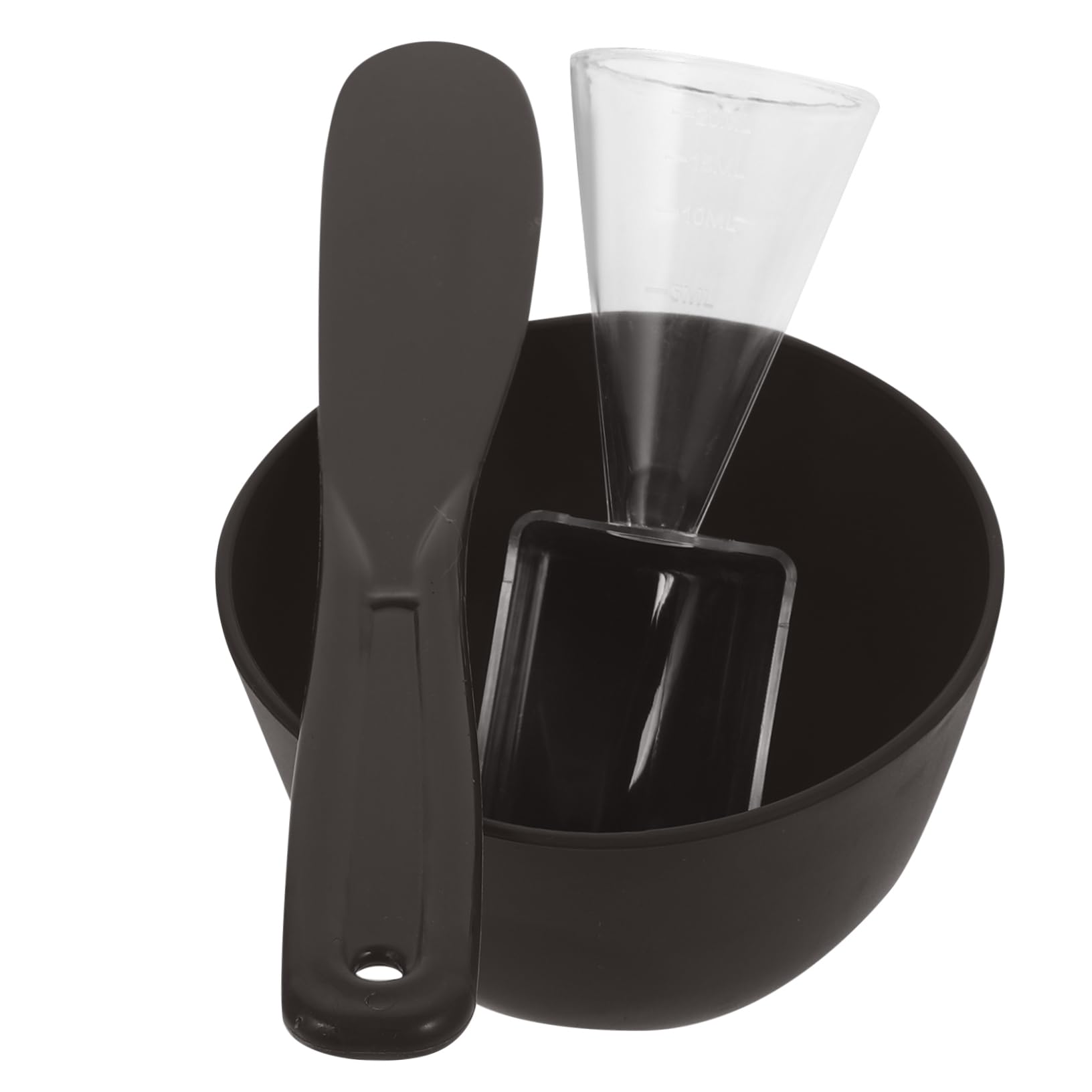 Hemoton 1 Set Black Facial Mask Mixing Bowl Kit - Portable Beauty Salon Mask Applicator Tools for DIY Skincare & Spa Treatments at Home