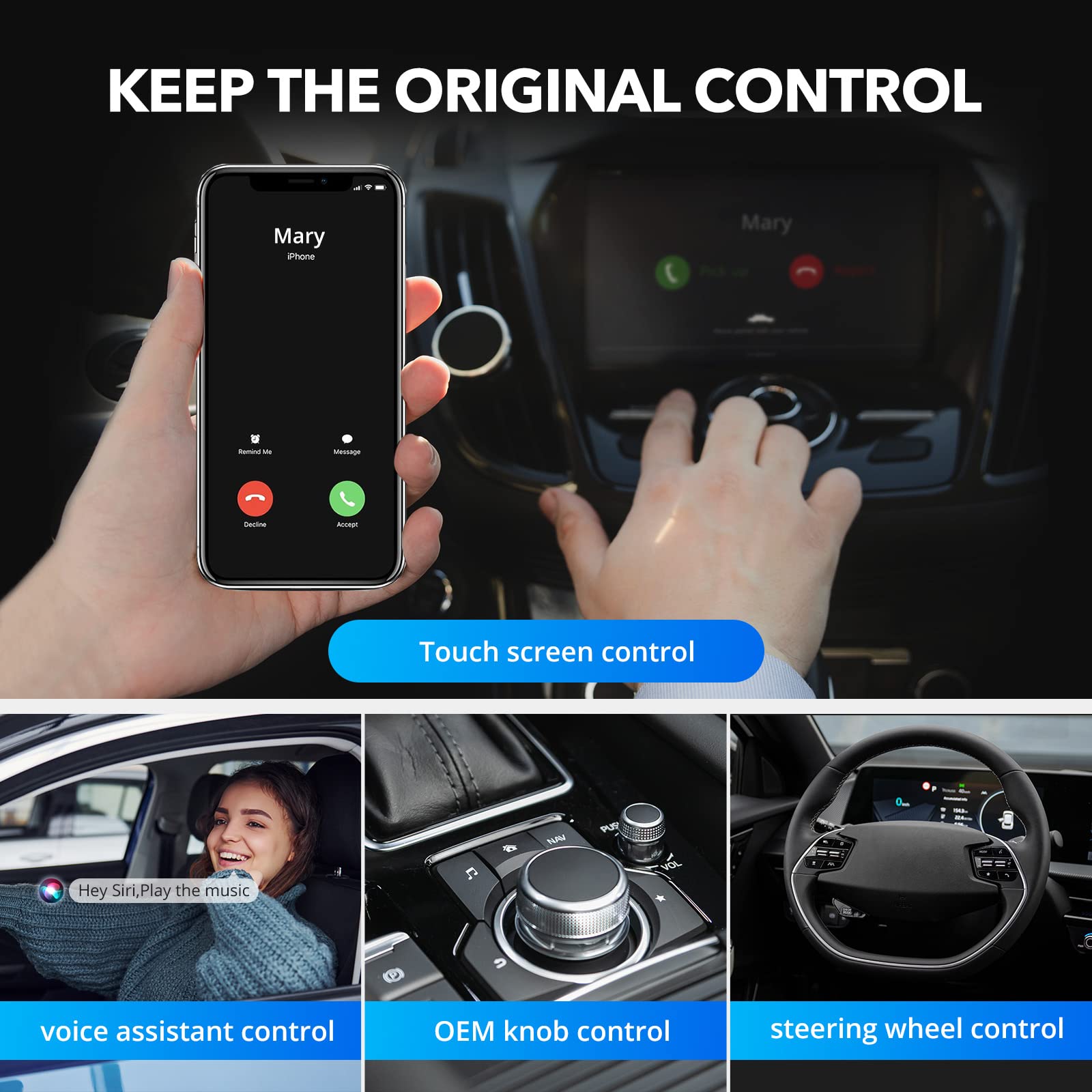 2024 Upgraded Wireless CarPlay Adapter - Convert Wired to Wireless for iPhone 6+ & Cars 2015+ | Fast Connection, No Delay | Perfect for Commuting, Road Trips & Hands-Free Driving