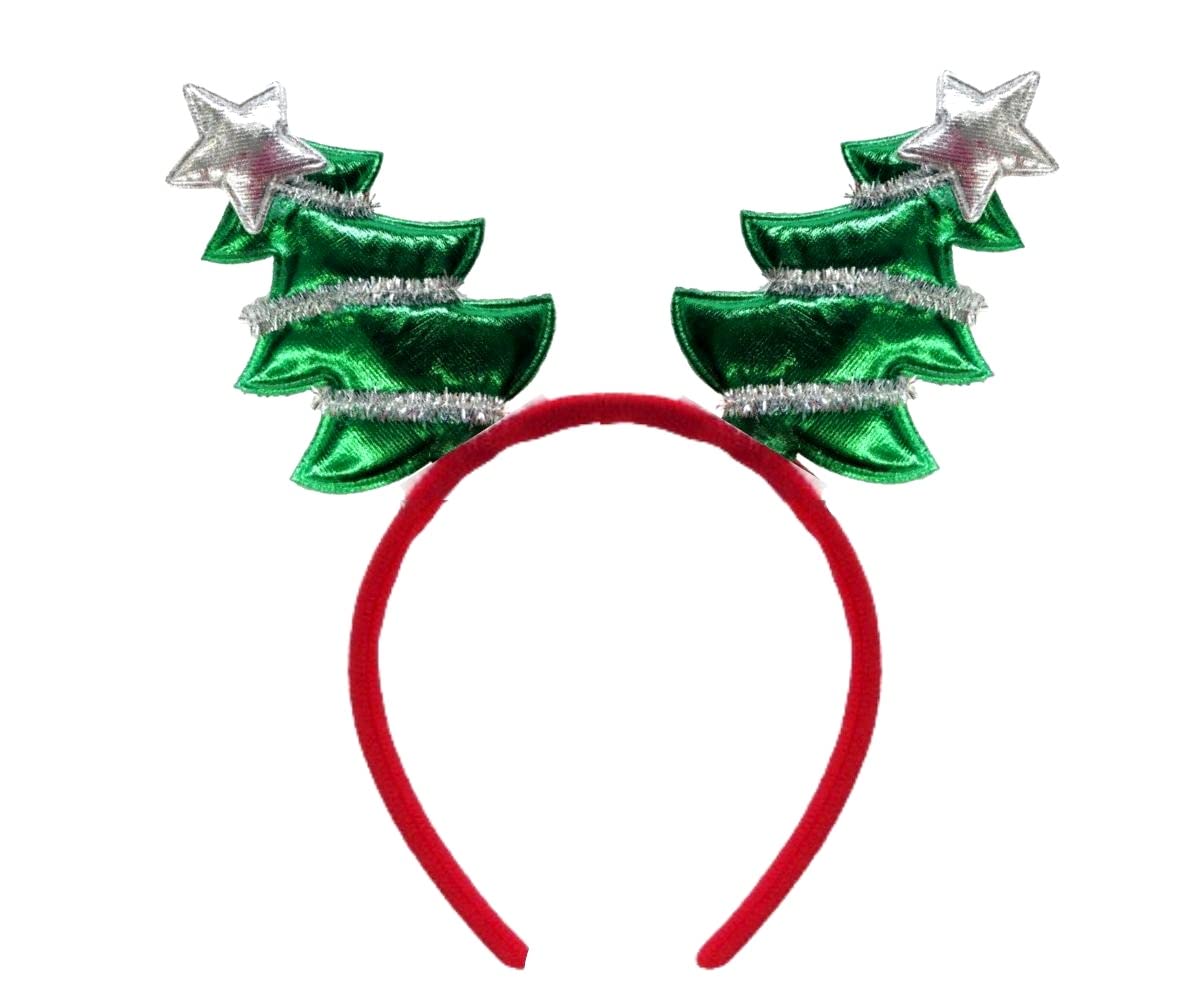 Festive Christmas Red and Green Sequin Headbands with Big Bows - Perfect for Holiday Parties, Family Photos & Christmas Celebrations