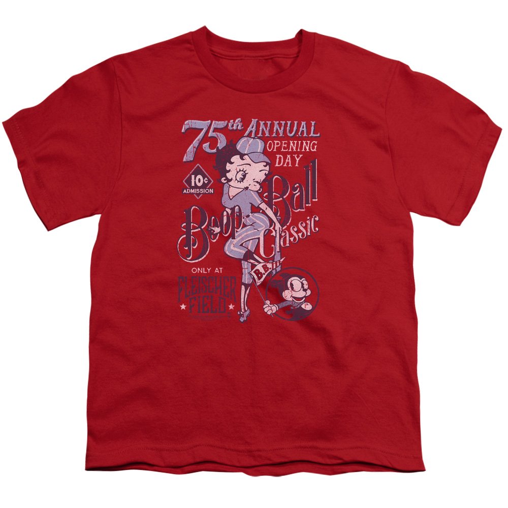 Betty Boop Boop Ball Graphic Unisex Youth T-Shirt for Boys & Girls - Casual Wear, School Outfits, and Family Matching