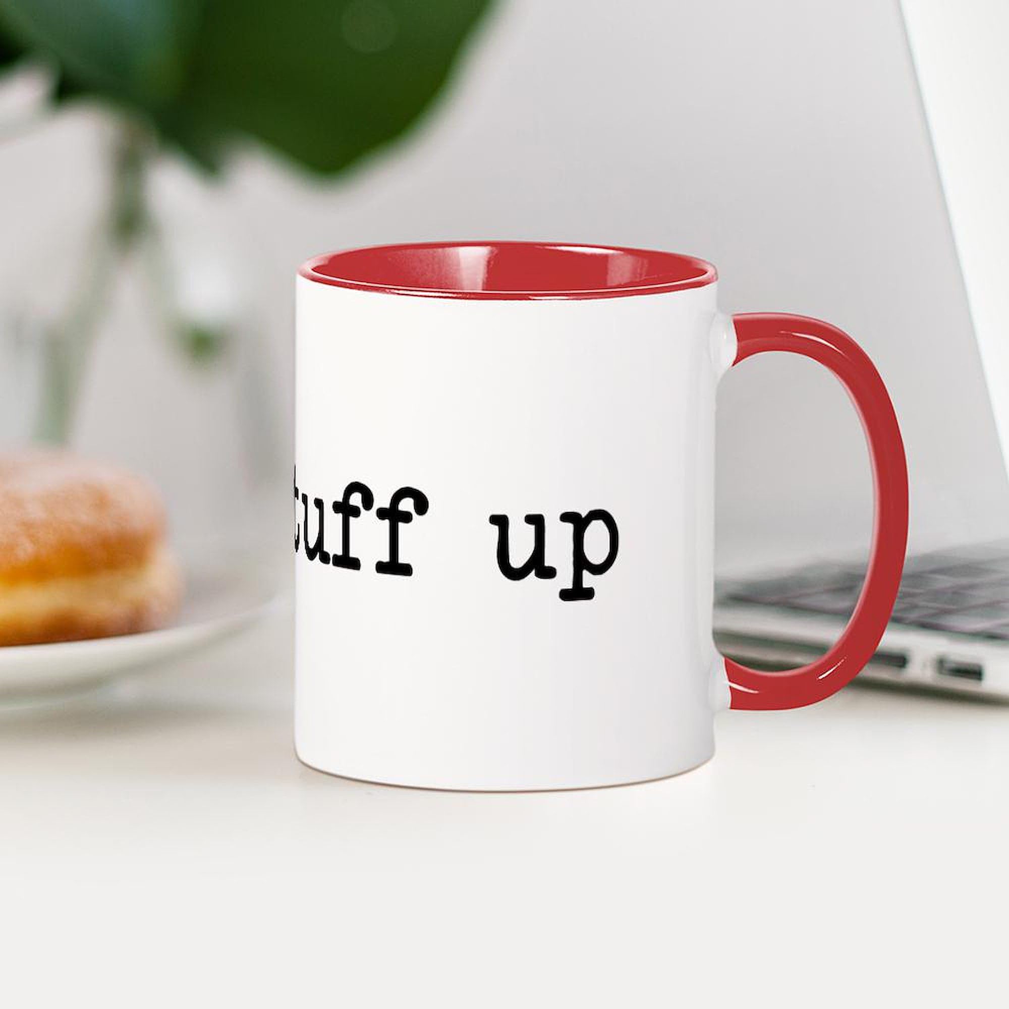 CafePress 11 oz (325 ml) Ceramic Coffee Mug - Funny 'I Make Stuff Up' Design - Perfect for Office, Home & Gifts