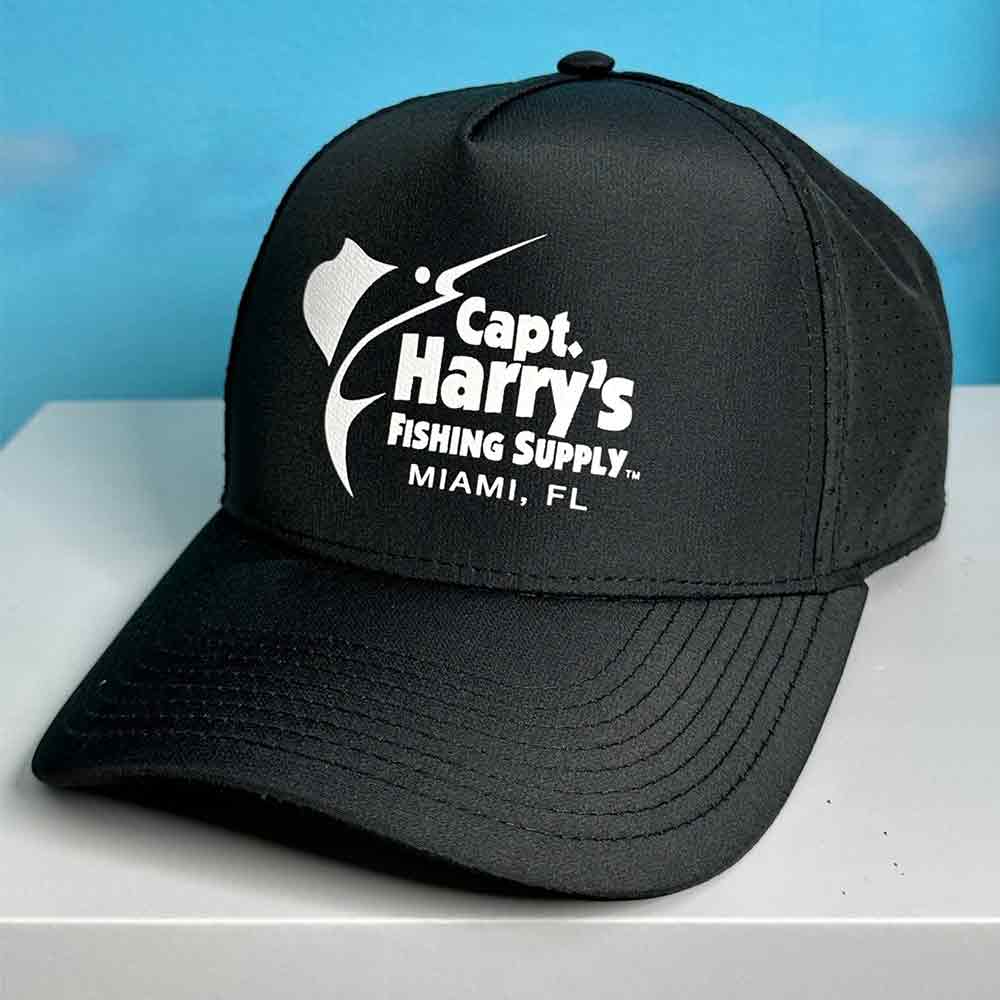Capt. Harry's NB Logo Black Performance Hat - Lightweight & Breathable Baseball Cap for Men & Women - Perfect for Running, Hiking, and Outdoor Sports
