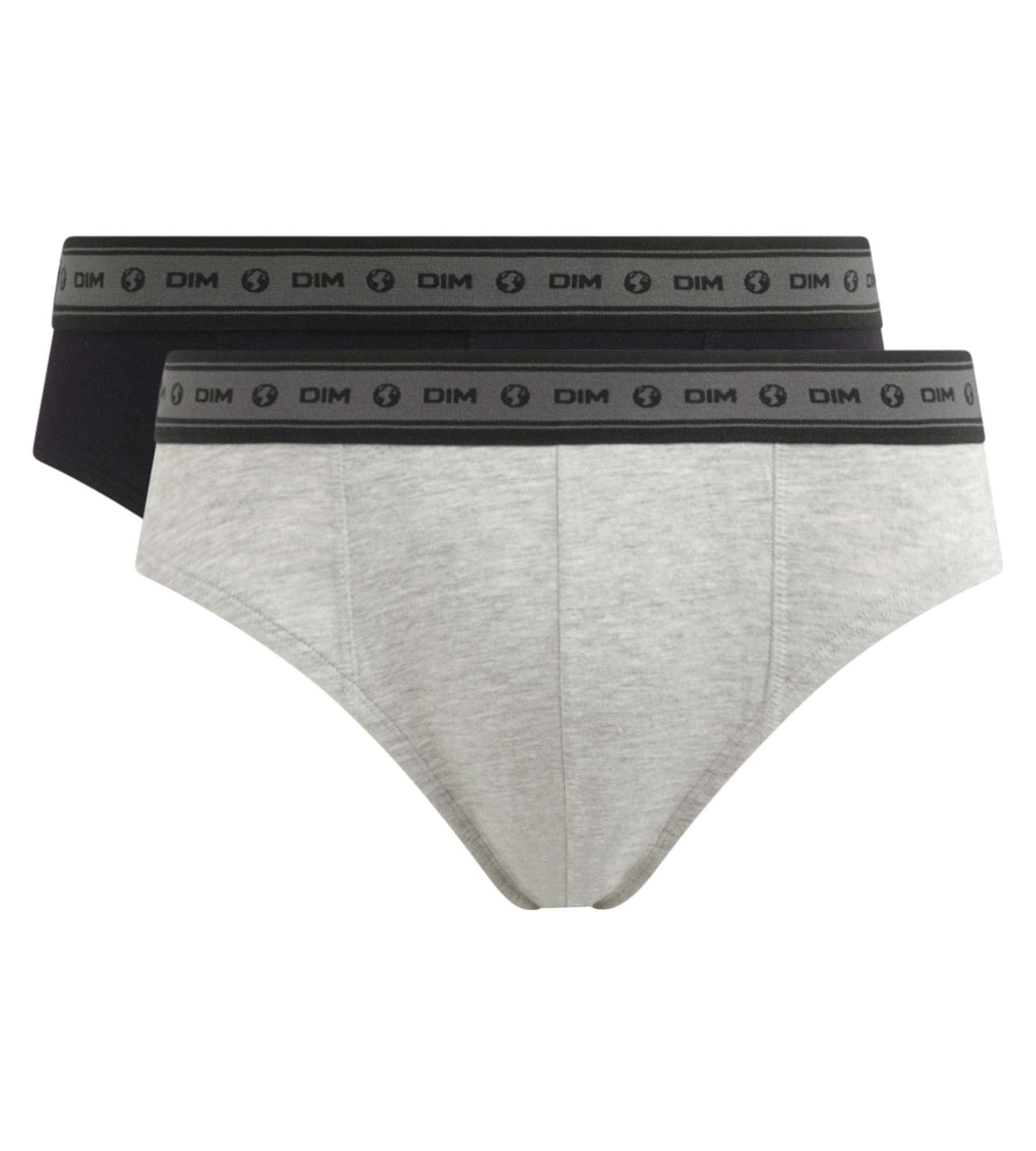 Organic Cotton Men's Boxer Briefs 2-Pack - Black & Pearl Gray - Dim Good - Soft & Breathable Underwear for Everyday Comfort & Active Wear
