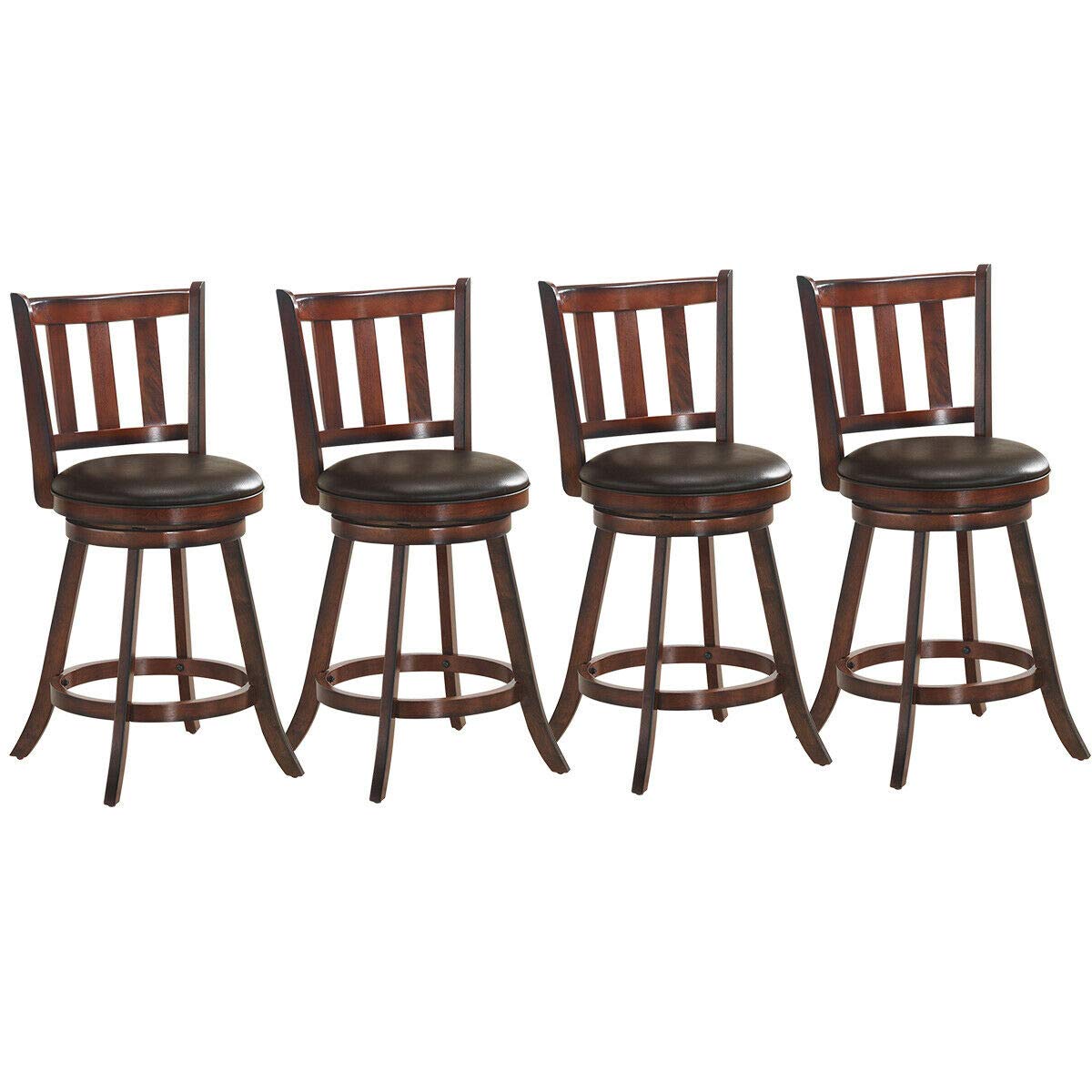 COSTWAY 4-Piece Bar Stool Set - 25