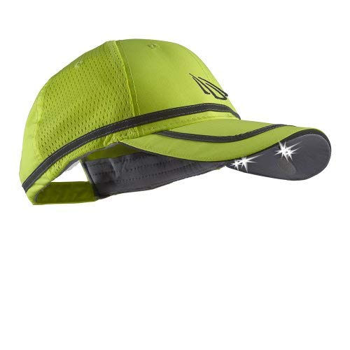 PowerCap LED Hands-Free Rechargeable Headlamp Hat - Adjustable Brightness for Camping, Hiking & Night Fishing - Yellow Lightweight Outdoor Gear
