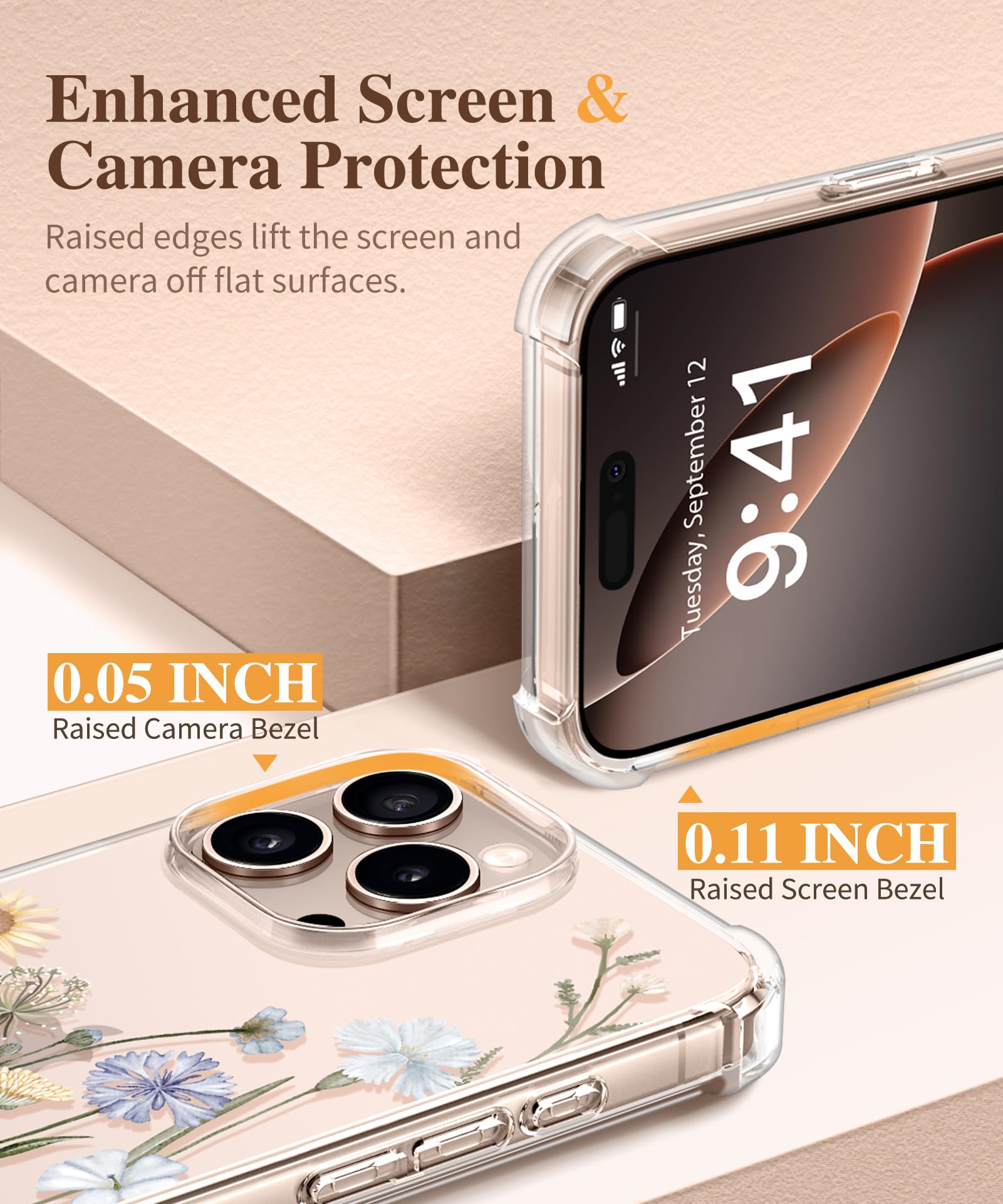 GVIEWIN iPhone 16 Pro Case 6.3