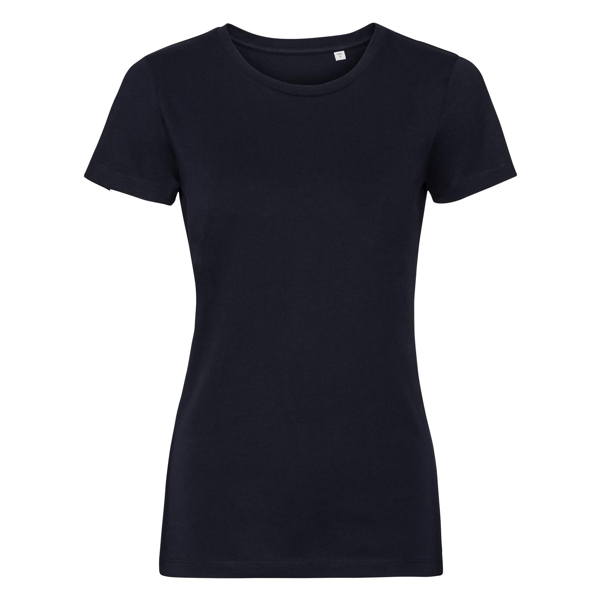Russell Women's Pure Organic Cotton T-Shirt - XL, French Navy - Soft & Comfortable for Casual Wear, Workouts & Everyday Use