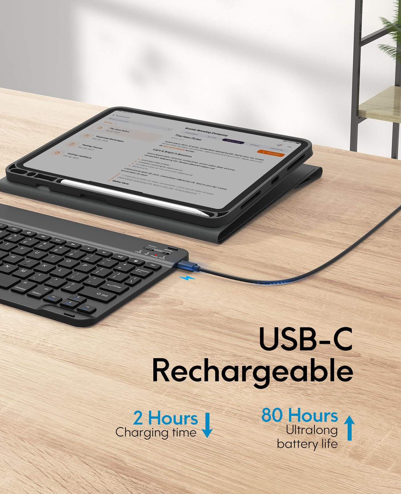 CHESONA iPad Air 11 Inch Keyboard Case with Rechargeable Wireless Keyboard for iPad Pro 11 (All Generations) & iPad Air 5th/4th Gen - Detachable Design with Pencil Holder, Compatible with M3/M2 (2025/2024) - Perfect for Work, Study & Travel - Black