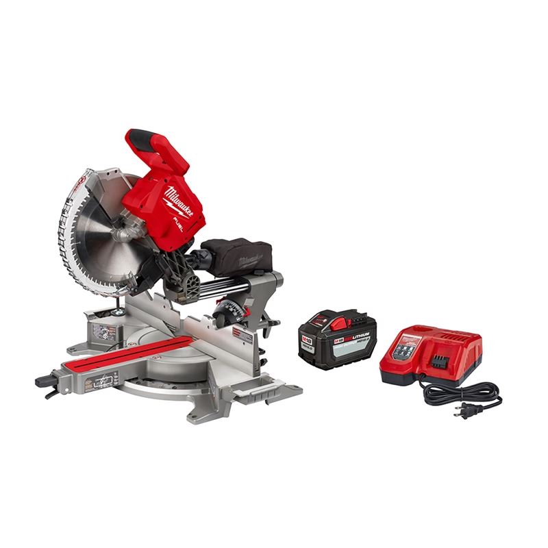 M18 FUEL 18V Brushless Cordless 12-Inch Dual Bevel Sliding Compound Miter Saw Kit - Professional Woodworking & DIY Projects