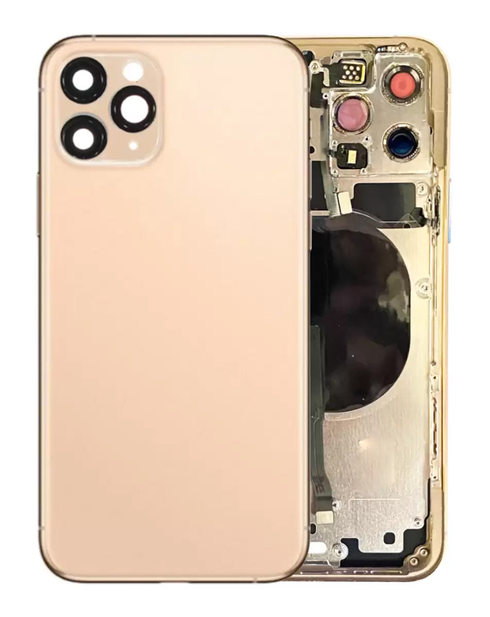 Original iPhone 11 Pro Housing & Back Cover Glass Replacement Kit with Small Parts (No Logo) - Multiple Color Options for DIY Phone Repair | Perfect for Cracked Screen Replacement & Device Protection