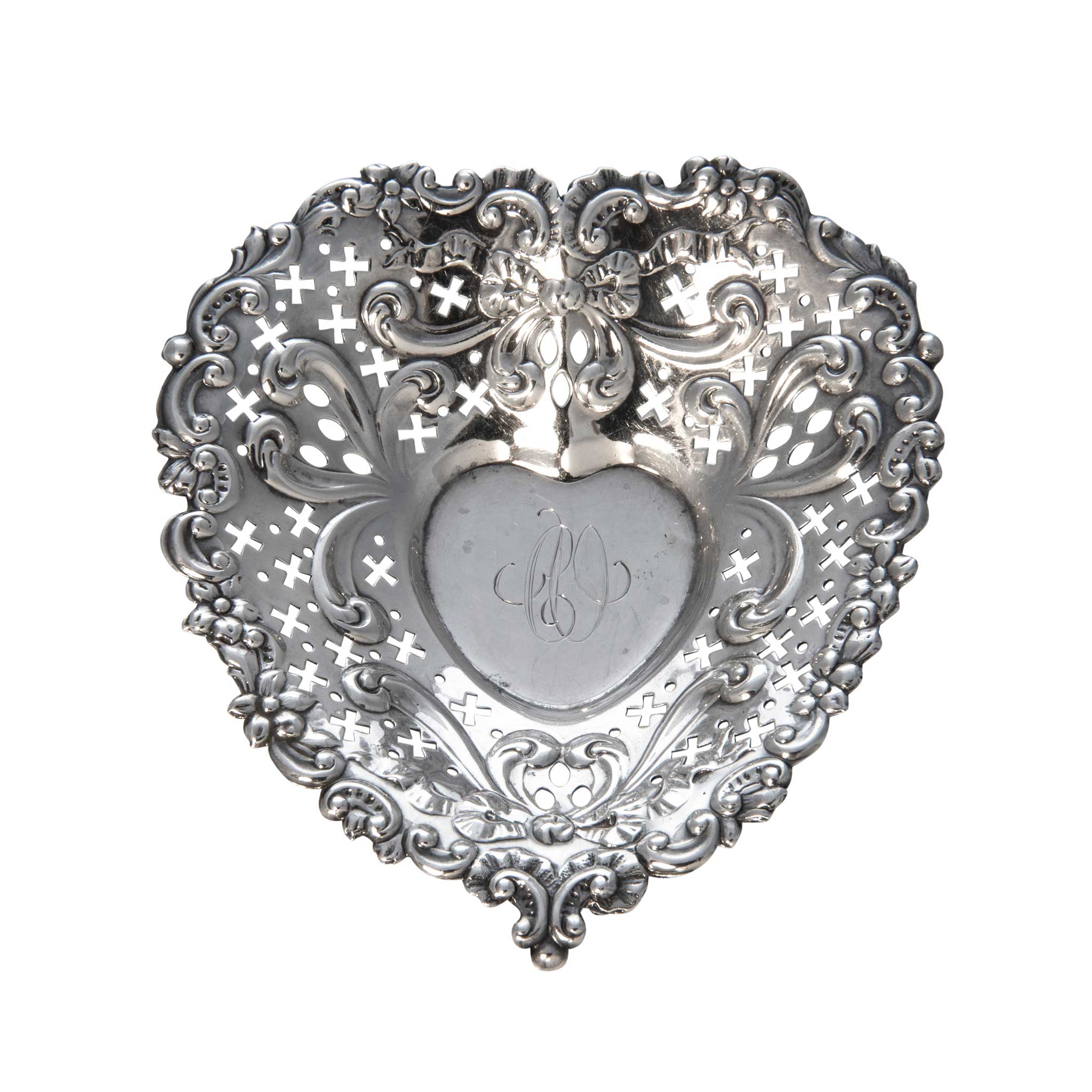 Vintage Engraved Gorham Sterling Silver Heart Dish A4300 - Antique Silver Collectible for Home Decor, Gift Giving & Special Occasions