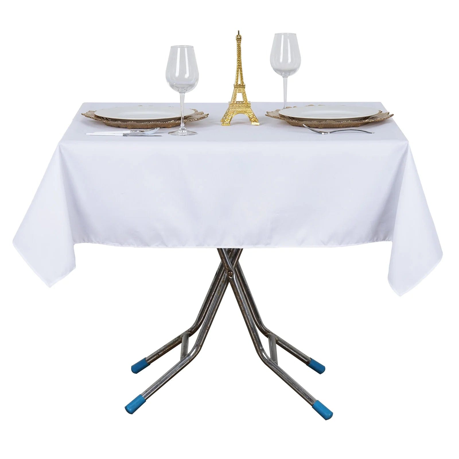 54x54 Inch Premium Square Polyester Tablecloth - Wrinkle & Stain Resistant - Perfect for Dining Tables, Parties, Weddings & Events