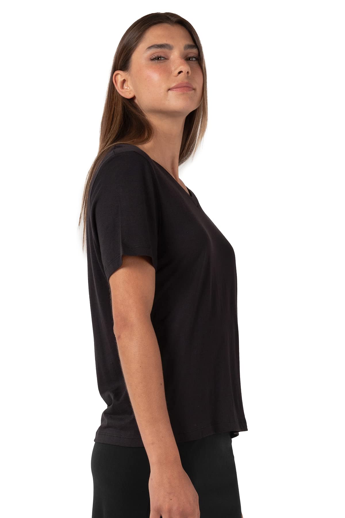 Pure & Simple Women's Short Sleeve V-Neck T-Shirt - Soft Cotton Casual Tee for Everyday Wear | Perfect for Work, Gym & Weekend Outfits