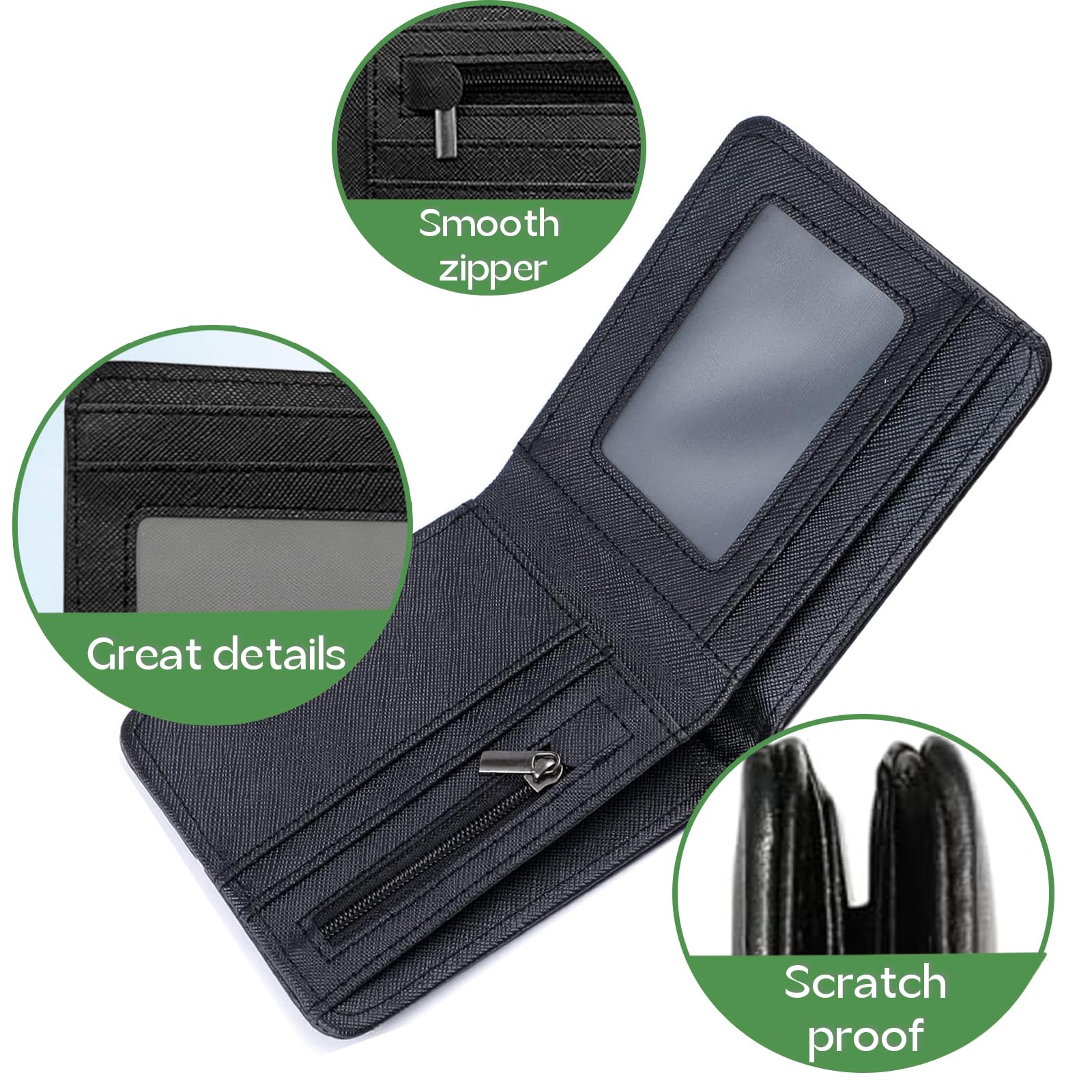Premium Leather Gaming Wallet for Men & Teens - Slim Bi-Fold Game Card Holder with Coin Pocket - Perfect for Gamers, E-Sports Enthusiasts & Daily Use - Ideal for Carrying Credit Cards, IDs & Gaming Accessories (Game-Earphone Design)