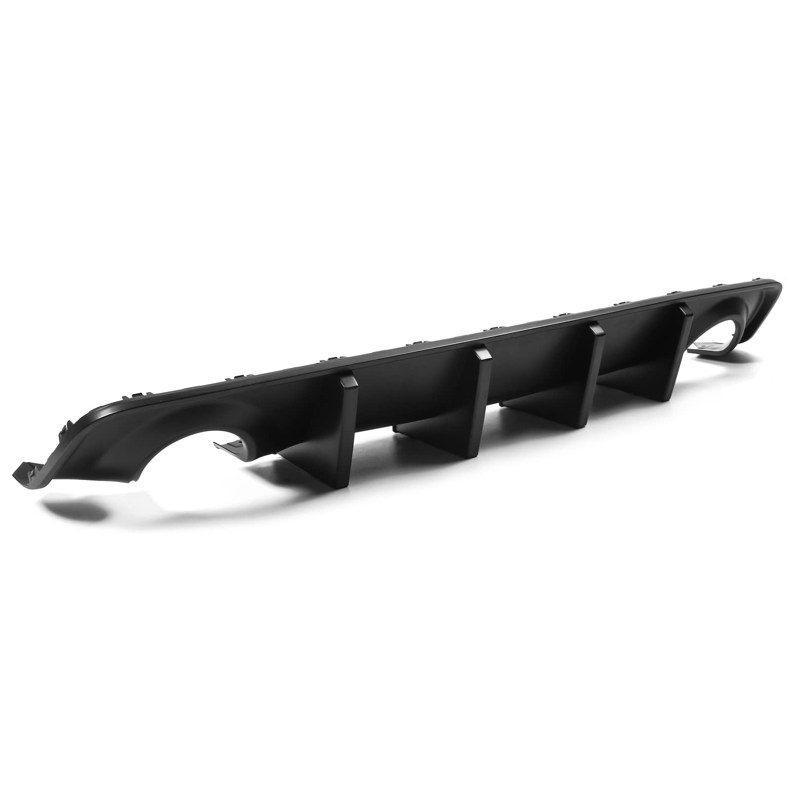 IKON MOTORSPORTS Rear Diffuser for 2020-2023 Dodge Charger Widebody - Matte Black PP Bumper Lip with 4 Fins | Aggressive Styling Upgrade for Street Racing & Car Shows