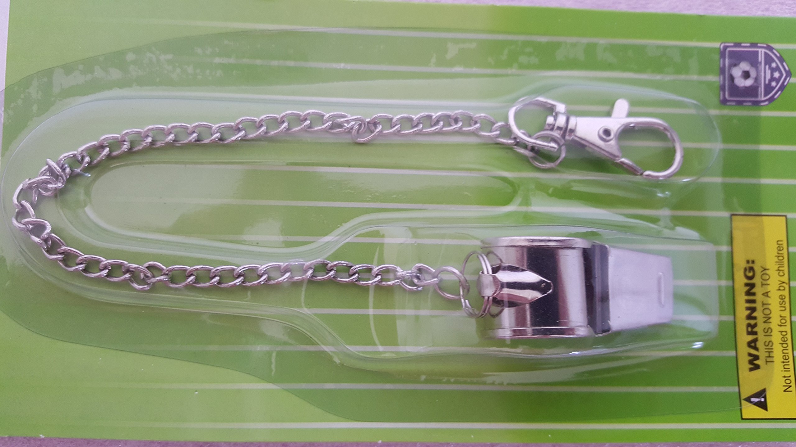 Bulk Whistles with Chain - Silver Metal Safety Whistle for Sports, Lifeguards, Coaches, and Emergency Situations
