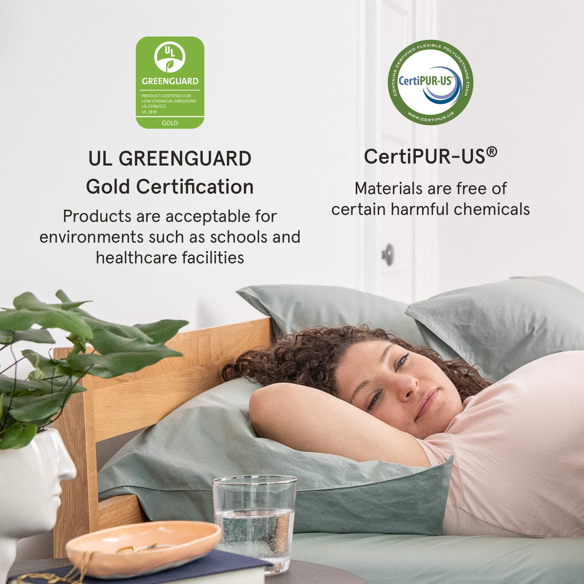 Tuft & Needle Mattress Topper, Twin Size, 2 Inch Breathable Adaptive Foam with Luxe Gray Cover - CertiPUR-US & Greenguard Gold Certified for Better Sleep & Pressure Relief - Perfect for Guest Beds, Dorms, and Back Pain Relief