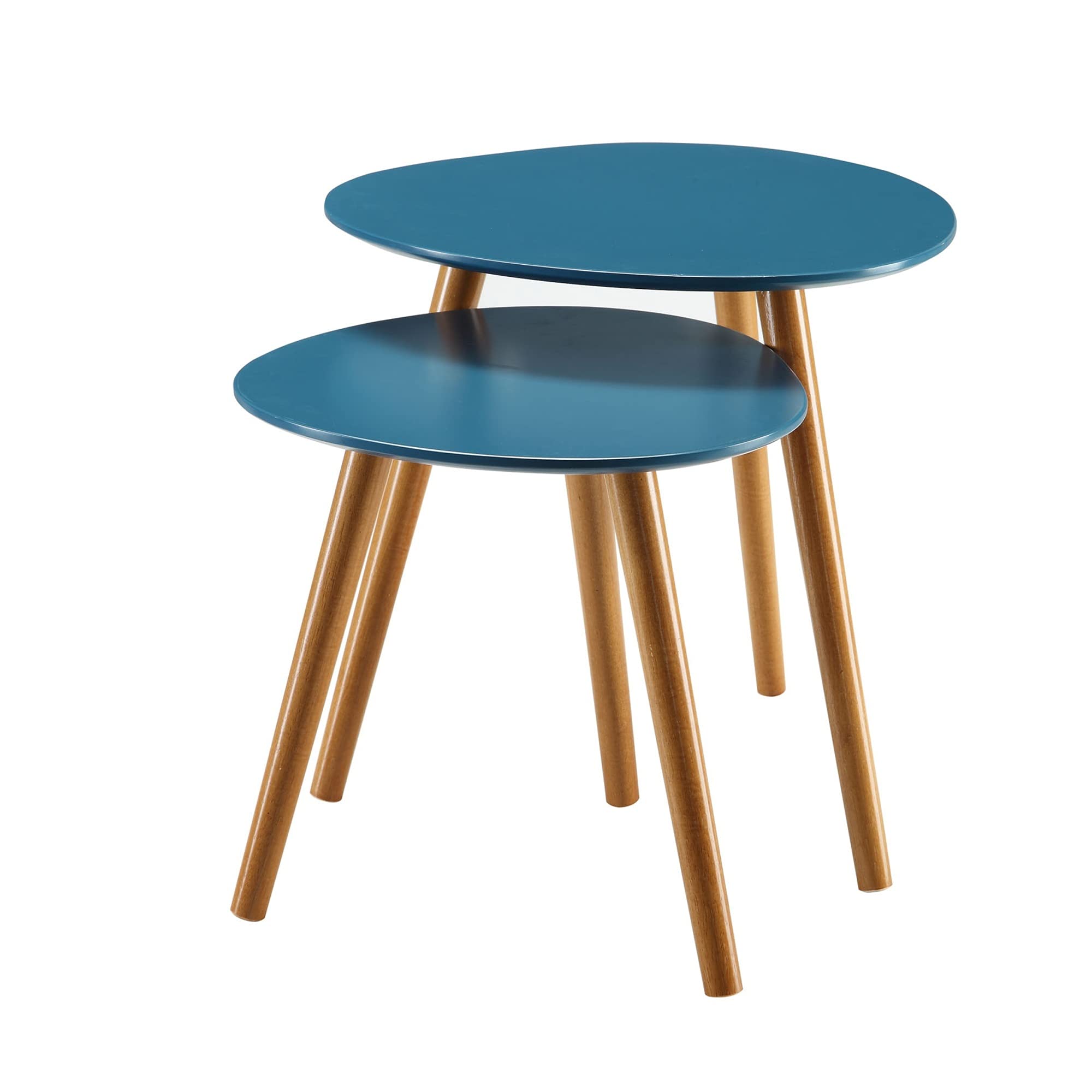 Ergode Oslo Nesting End Tables - Set of 2 Modern Side Tables for Living Room, Bedroom - Space Saving Nightstand & Coffee Table Alternative - Perfect for Small Spaces & Home Decor