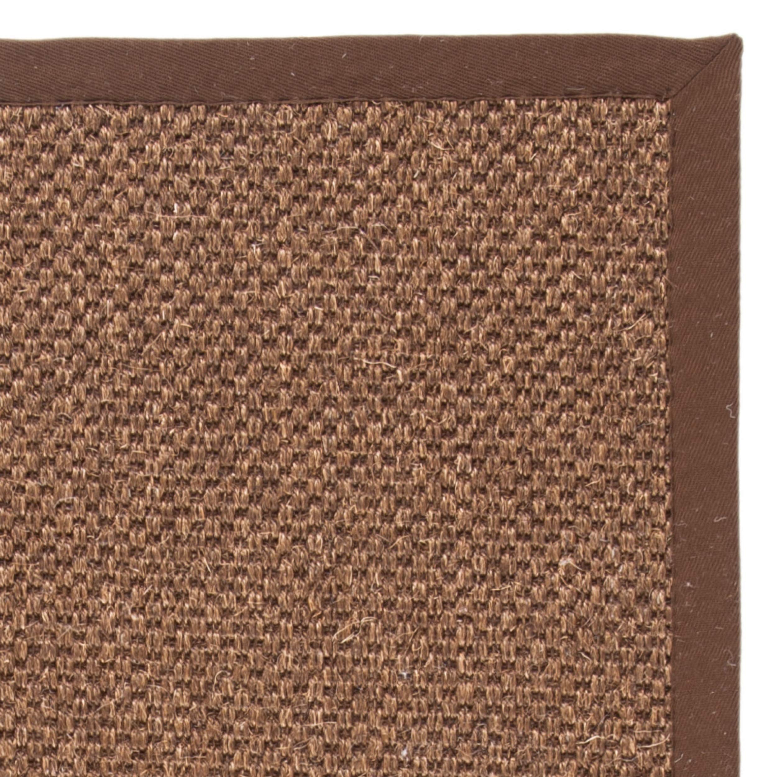 SAFAVIEH Natural Fiber Collection 4' x 6' Brown Sisal Accent Rug with Border Design - Easy Care, Durable for High Traffic Areas - Perfect for Entryway, Living Room, Bedroom & Home Office Decor (NF443D)