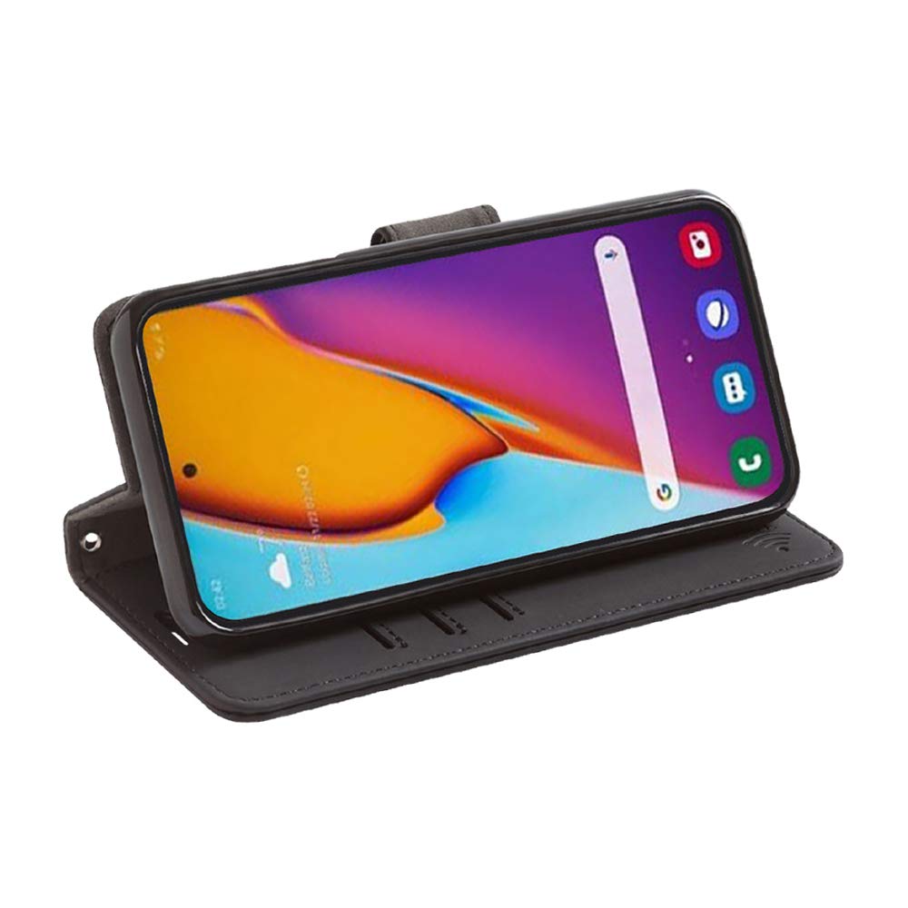EMF Protection Samsung Galaxy S22 Ultra Case - RFID Blocking Wallet & Stand for Work & Travel