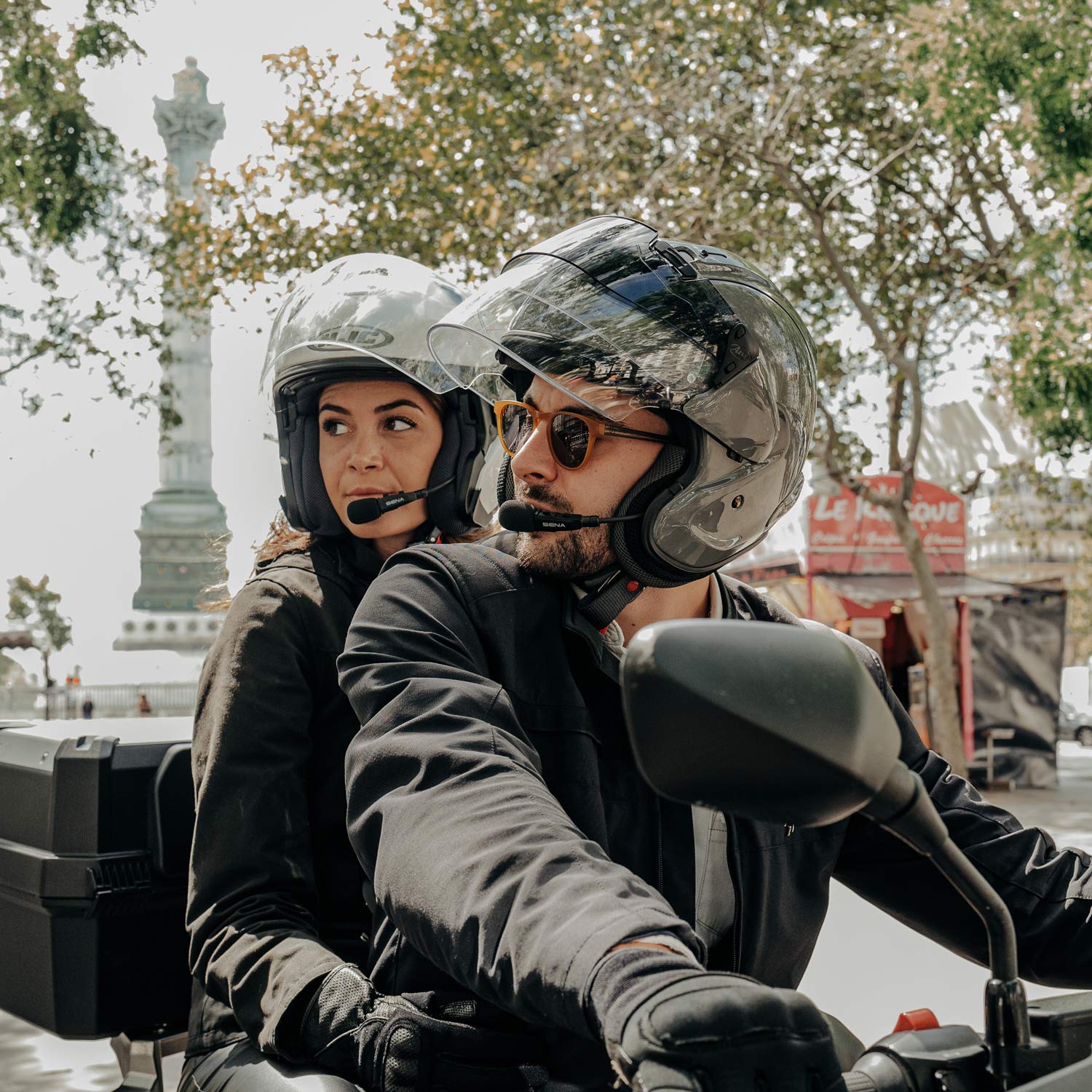 Sena 3S Plus Boom Motorcycle Bluetooth Headset - Wireless Communication System for Riders, Black (Ideal for Motorcycle Tours, Group Riding & Hands-Free Calls)
