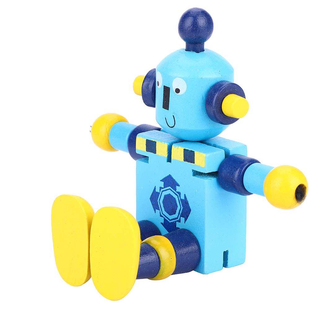 BROLEO Wooden Robot Toy for Kids - Blue Educational STEM Toy | Perfect for Birthday Gifts & Early Learning Play