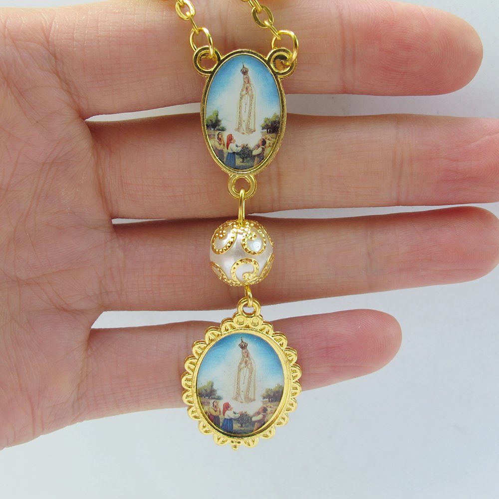 Our Lady of Fatima Decade Rosary - 12 Pack Catholic Prayer Beads for Car Mirror & Religious Events - Perfect for Car Protection & Church Favors
