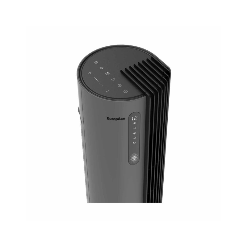 Europace ETF7114DGY DC Tower Fan with Air Sterilizer - Ultra Quiet Cooling Fan with HEPA Filter for Home, Office & Bedroom - Energy Efficient Air Circulator with Remote Control