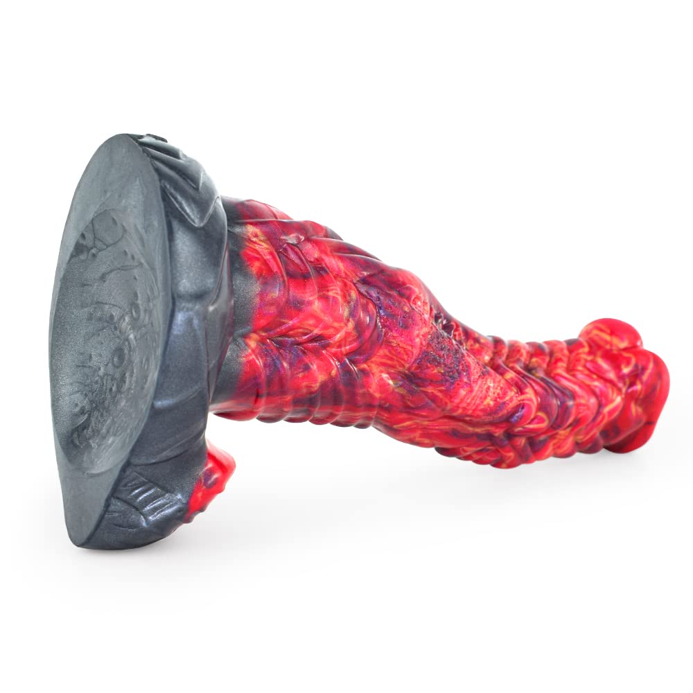 BeHorny Liquid Silicone Alien/Fido Dildo Sex Toy with Strong Suction Cup - Realistic Adult Toy for Solo Play, Couples & BDSM Fantasy (Black)